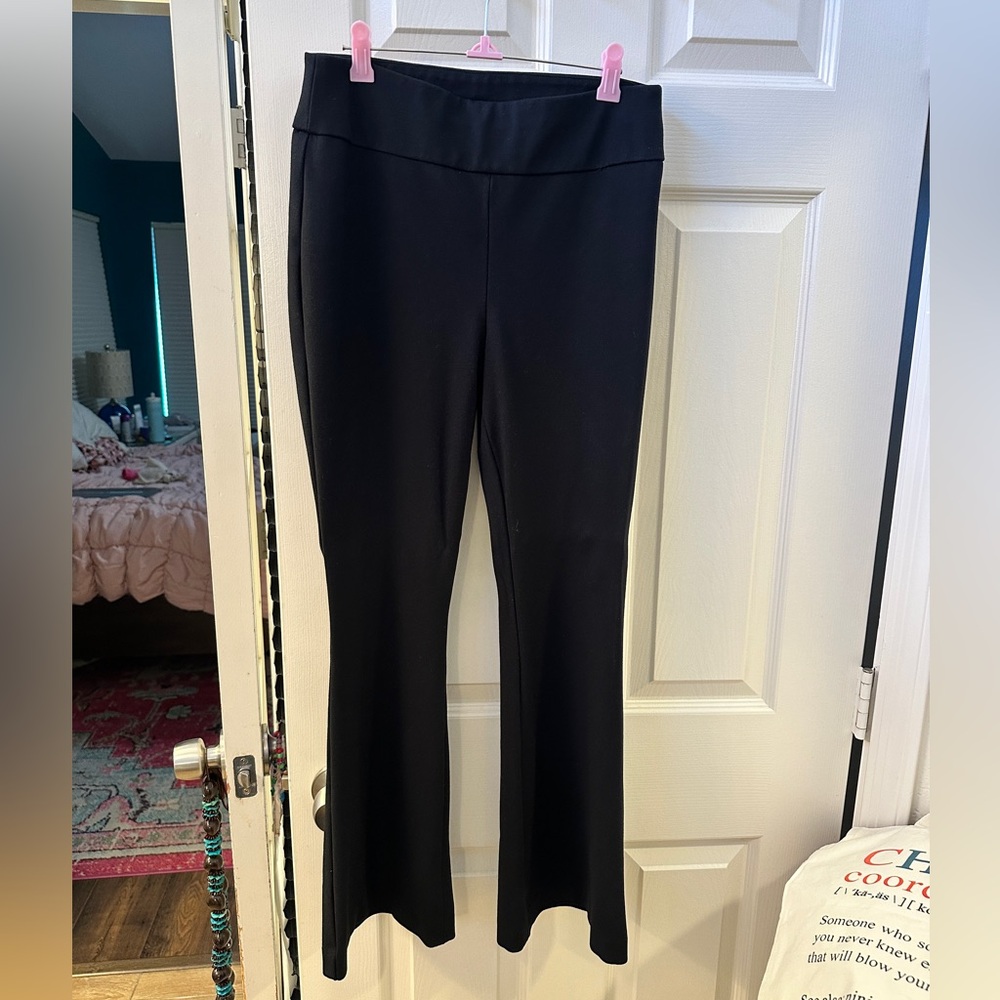 Express Black Knit Flare Pants